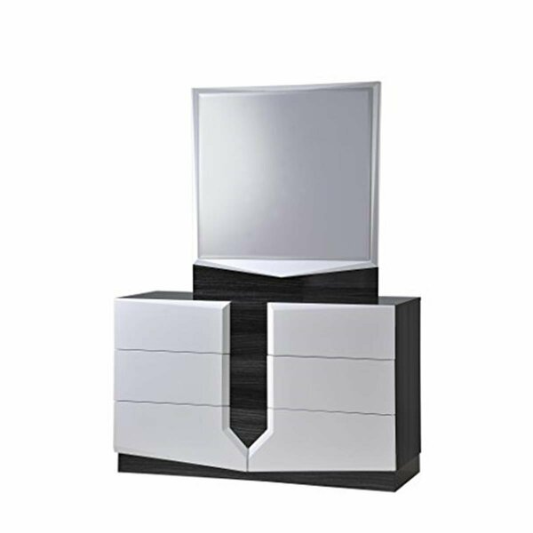 Convenience Concepts HUDSON 988 -M Mirror, Zebra Grey & White HI769700